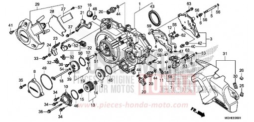PANNEAU CARTER-MOTEUR D. (VFR1200XD/XDA/XDL/XDS) VFR1200XDE de 2014